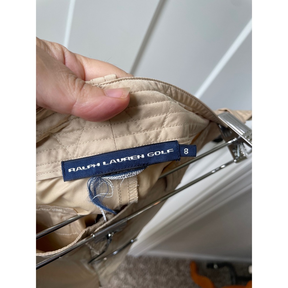 Y2K Ralph Lauren Golf Tan Khaki Cargo Capri Pants Adjustable Drawstring Cuffs - Picture 5 of 10